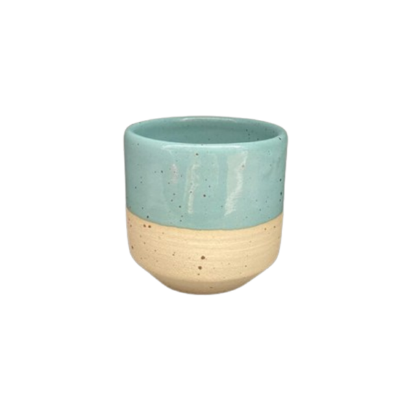 ΧΕΙΡΟΠΟΙΗΤΗ ΚΕΡΑΜΙΚΗ ΚΟΥΠΑ CAPPUCCINO AQUA TURQUOISE 150ml