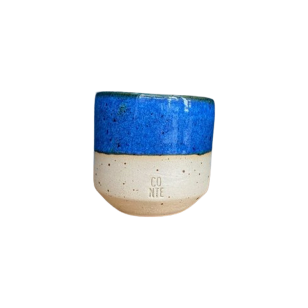 ΧΕΙΡΟΠΟΙΗΤΗ ΚΕΡΑΜΙΚΗ ΚΟΥΠΑ CAPPUCCINO AEGEAN BLUE 150ml