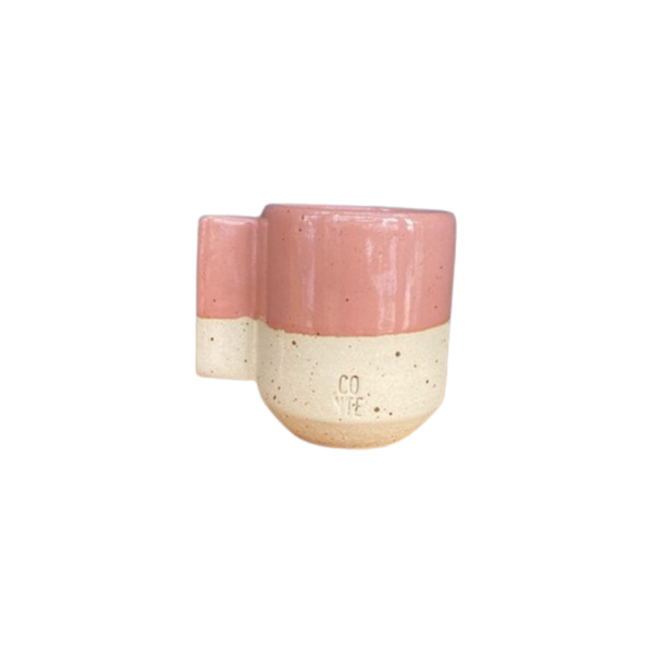 ΧΕΙΡΟΠΟΙΗΤΗ ΚΕΡΑΜΙΚΗ ΚΟΥΠΑ ΔΙΠΛΟΥ ESPRESSO HIPSTER SALMON 120ml