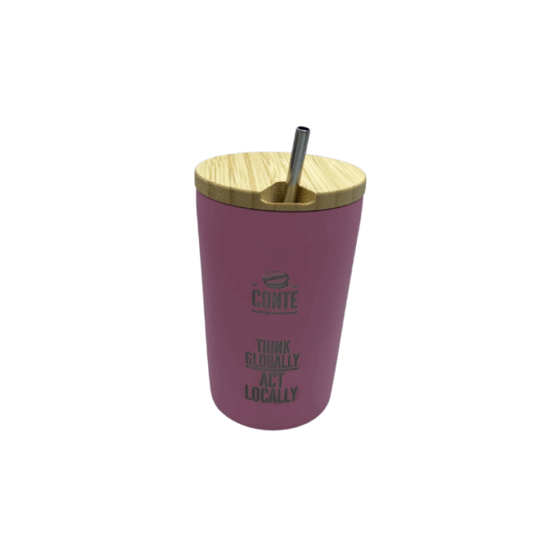 Conte Ποτήρι Θερμός Χωρίς Πλαστικά, 350ml - ΡΟΖ