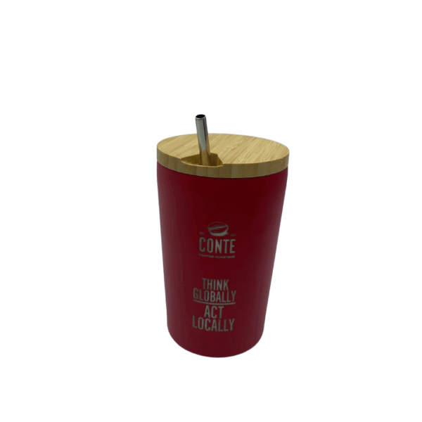 Conte Ποτήρι Θερμός Χωρίς Πλαστικά, 350ml - Κόκκινο