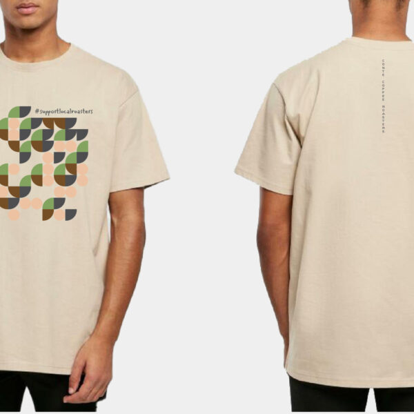 BREW SKETCH OVERSIZED WET SAND T-SHIRT