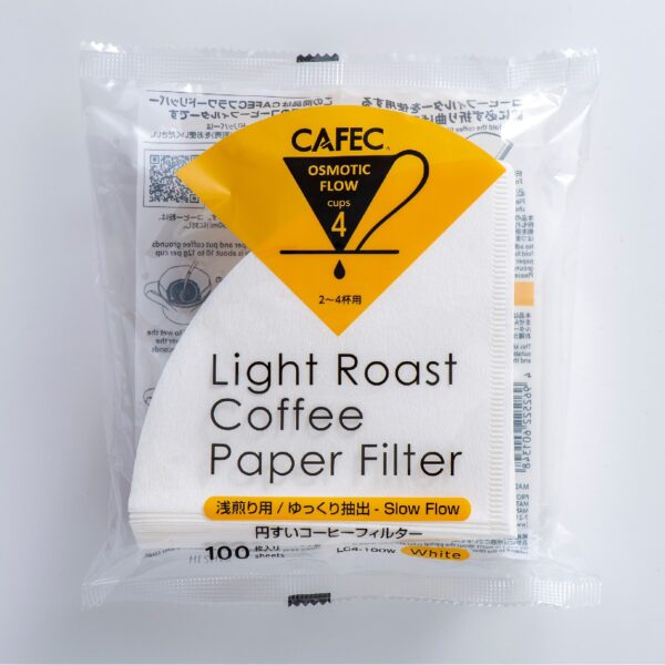 CAFEC OSMOTIC FLOW LIGHT ROAST COFFEE PAPER FILTER 4 CUPS 100SHEETS